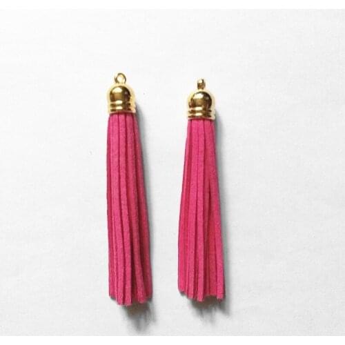 FUYIER Big Suede Tassel Long Tassel DIY Pendant For Key chains Earrings Charming Jewelry Accessories 8cm 12pcs/lot