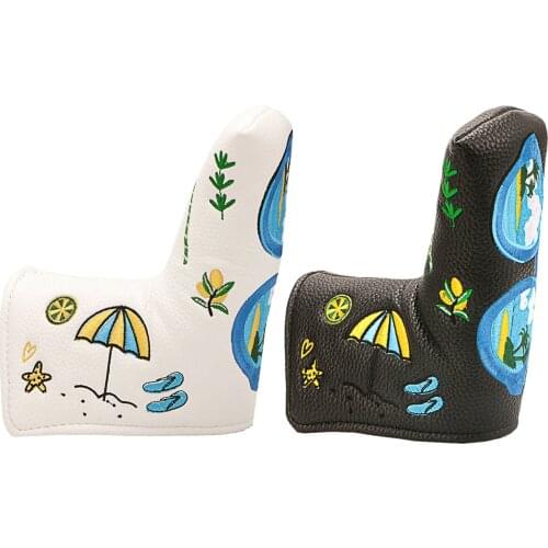 Sport Golf Putter Head Cover Magnetic Closure Summer Elements Design Golf Club Head Cover Fits All Brands