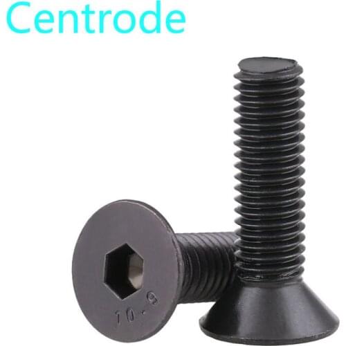 10.9 Level Black Hex socket Flat Head Bolts KM DIN7991 Countersunk Head Hexagon Socket Machine Screw M8 m10 m12 m16 5Pcs