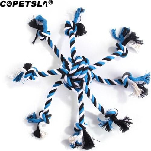 Teeth Cleaning Dog Toy For Large Dogs Durable Non-toxic Interactive Chew Cotton Rope Pet Toys Labrador Training Molar Dogs Gift