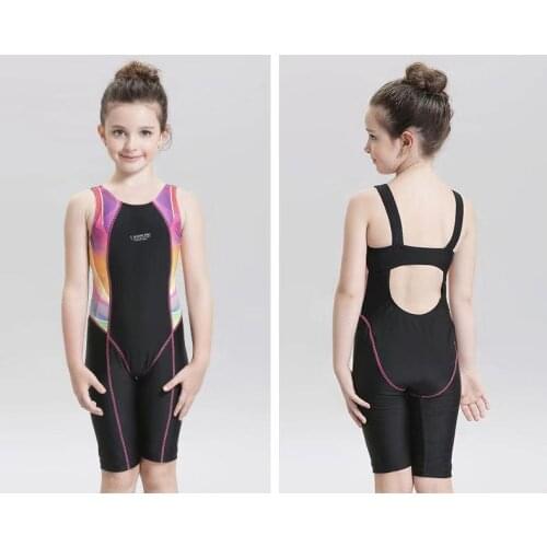Childrens Professional Swimsuit Baby Girl Swimwear Sports Training One Piece Swimsuit