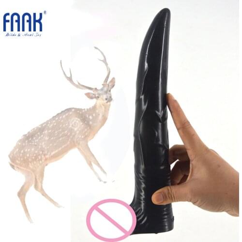 FAAK Animal dildo deer penis bull sex toys for women dildo long penis anal plug anus massage lesbian gay masturbator sex shop