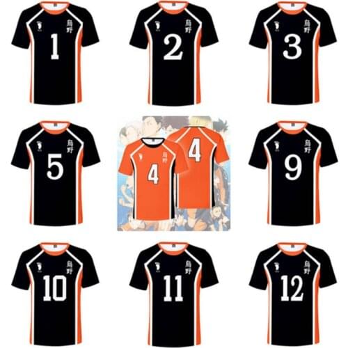 Haikyuu!! Cosplay Costume Hinata Shoyo T-shirt Anime Haikyu Karasuno High School Volleyball Jersey Top Kageyama Tobio Sweatshirt