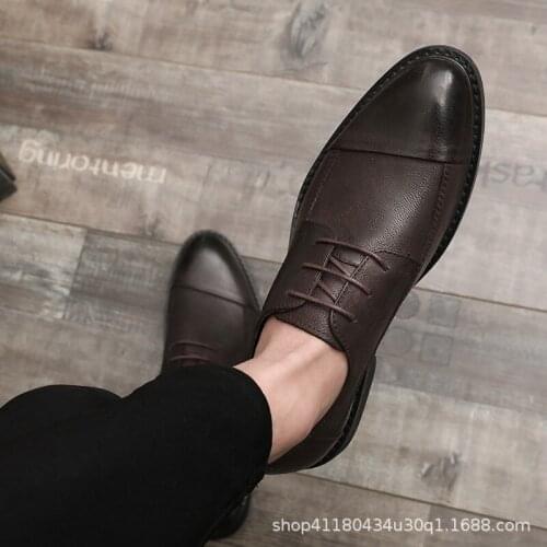 Мужские кожаные туфли HEVXM China At AliExpress