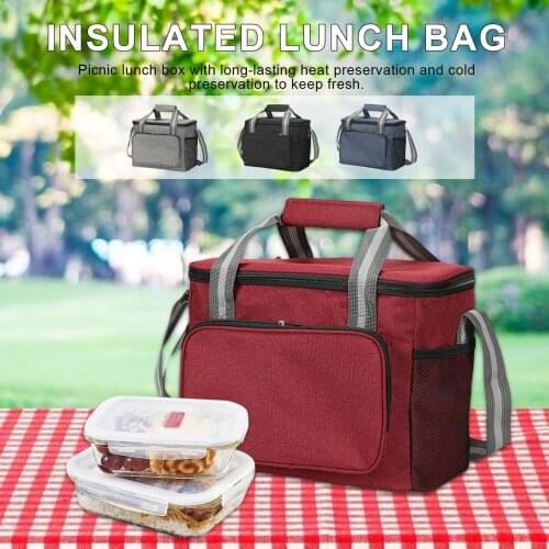 Insulated Lunch Box Portable Lunch Bag Anti-leakage Portable Large-capacity Bag For Family Travel Picnic Food Fresh Bag Tool