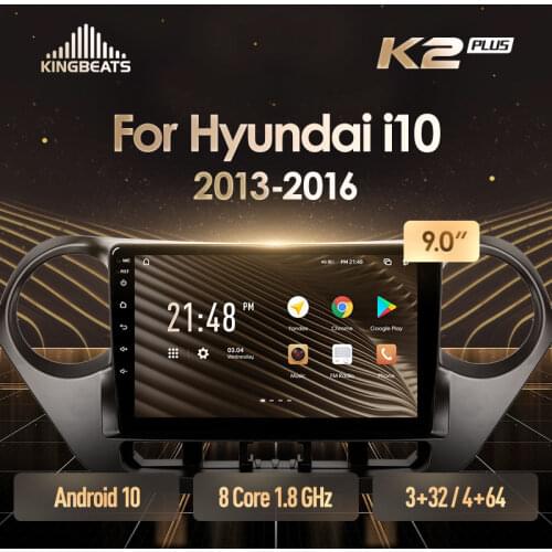 KingBeats Android 10 Octa-Core head unit HU 4G in Dash Car Radio Multimedia Video Player Navigation GPS For Hyundai i10 2013 - 2016 no dvd 2 din Double Din Android Car Stereo 2din