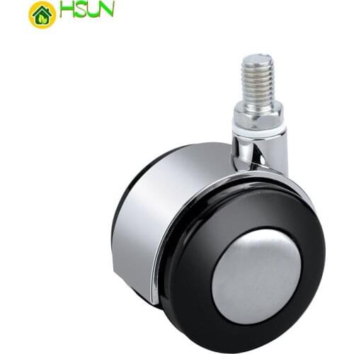 1.5" 2.0" Zinc alloy casters Screw rod universal caster furniture Dining chair coffee table wear-resistant anti-skid mute wheel