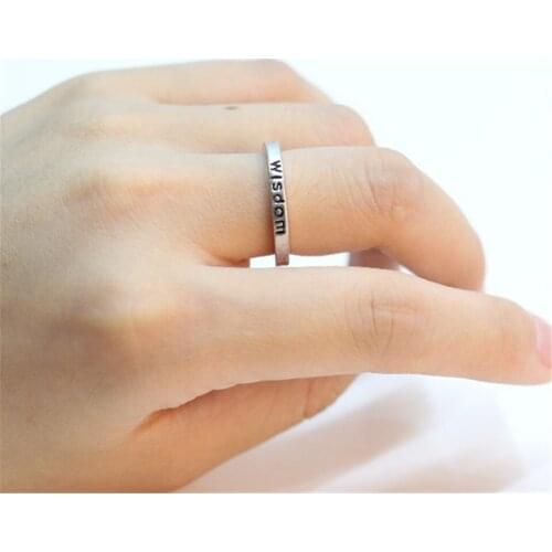 Fashion unique innovation ring ring letter "wisdom" rings for men -women