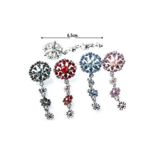 Cubic zirconia Avg Size Marbled Brooch