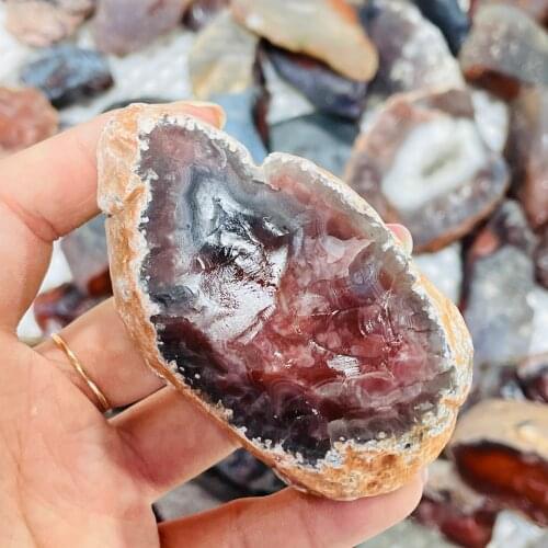 Natural Agate Raw Stone Mineral Unpolished Rough Ore Collection Decor