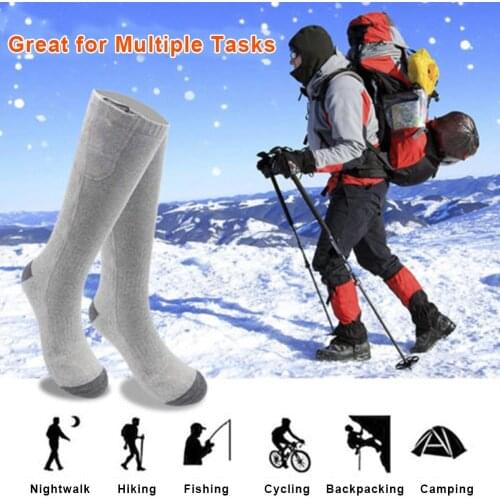 Rechargeable Electric Heating Warm Socks Adjustable Temperature Lithium Battery Infrared Sport Socks For Unisex Foot Warmer