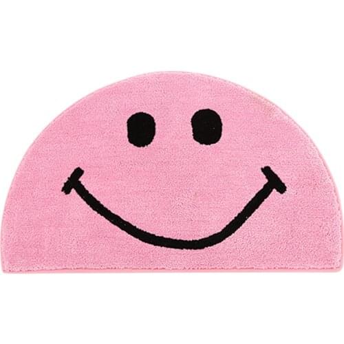 15MM Thick Mat TPR Anti-slip Door Mat 50*80cm Kitchen Pad Non-Slip Bathroom Bath Mat Door Absorbent Smile Face Modern Home Decor