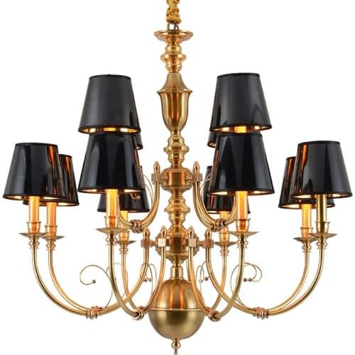 Nordic Copper Led Ceiling Chandelier Retro Luxury Indoor Light Lamp Decor For Home Kitchen Fixture Living Dining Room Decoration