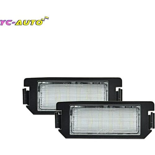 White Error Free LED License Number Plate Lights For Hyundai i30 PD Fastback Elantra GT Sonata Veloster For Kia Rio Niro Cadenz