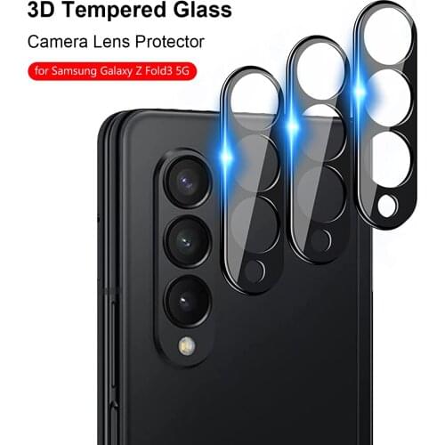 3Pcs Camera Lens Protectorfor 3D Tempered Glass For Samsung Galaxy Z Fold 3 For Galaxy Z Flip 3 Premium HD Clear Case Friendly