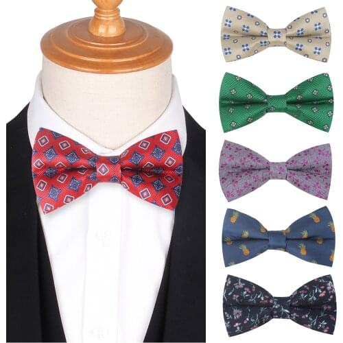 Jacquard Bow Tie For Men Women Classic Floral Bowtie For Party Wedding Adult Mens Bowties Cravats Red Bow Ties