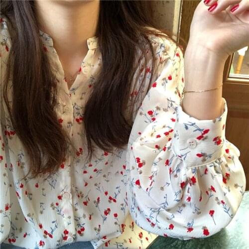 Womens Flowers Print Shirts 35% Cotton Long Sleeve Female Tops 2021 Spring Summer Loose Casual Office Ladies Shirt Plus Size XL