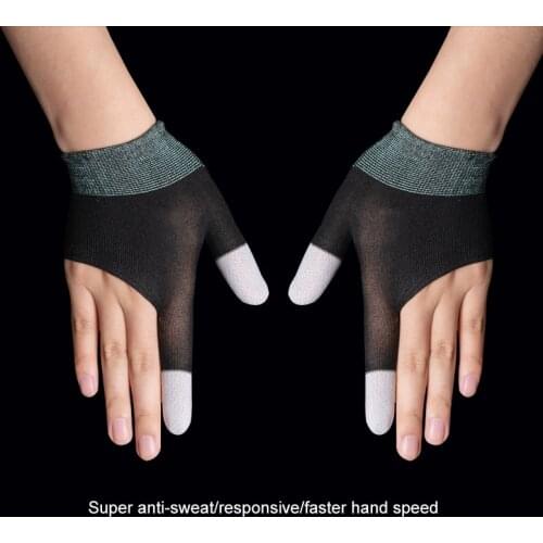 1 Pair Gaming Finger Cover Sweatless Sensitive Gamer Glove For Touch Screen Mobile Games PUBG Nylon Pro Gaming Accessories