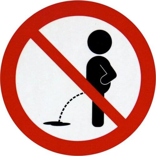 13cm X 13cm 1 Pcs for Scissors Prohibit Toilet Car Sticker Anime Waterproof Refrigerator Decoration Car Assessoires Decal