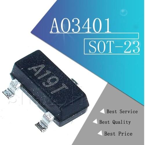 10PCS SMD SOT-23 AO3401 MOS transistor / transistor 3A