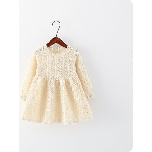 2016 Spring Summer New Pattern Korean Childrens Garment Girl Baby Hollow Out Lace Dress Girl Full Dress Dresses Jacket Dresses