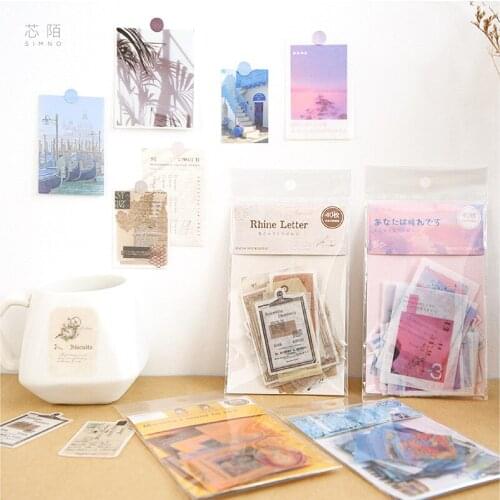 8 Styles Journal Stickers Aesthetic Sticker Set for Kid School Students DIY Scrapbook Diary Planner Stickers Sticky Paper