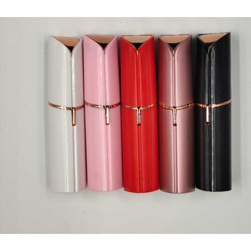 5 Colors Lipstick Rechargeable Electric Hair Trimmer Women Shaver Eyebrow Removal Epilator Underarm Face Body Razor Dropshipping