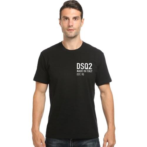 Brand DSQ2 MADE IN ITALY EST.95 letters printing Women Mens cotton sports T-shirt Crew Neck short sleeve comfort Shirt