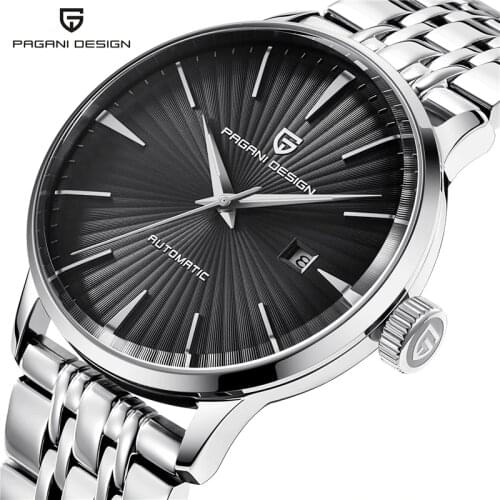 2018 NEW Men Watch PAGANI DESIGN Luxury Men Automatic Mechanical Watch Stainless Steel Simple Style Men Clock Relogio Masculino