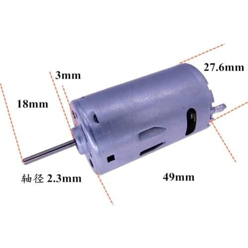 Micro 395 Motor DC 6V-12V 20000RPM High Speed Long Shaft Strong Magnetic Large Torque for Electric Drill Tool/ Car Model