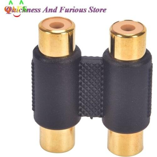 Double Dual 2 Head RCA Female To Female Audio Connector Adaptor Phono Coupler Video Connector Plug Socket RCA Phono Twin Coupler