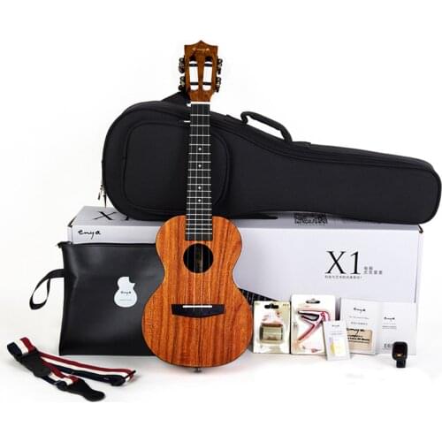 Enya Ukulele Concert Tenor Ukelele HPL Beginner String Instruments Hawaii Mini Guitar with Pickup Bag Strap Strings Tuner Capo