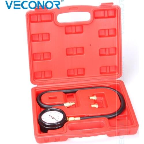 VECONOR TU-12 Engine Oil Pressure Tester Pressure Gauge Test Tool Kit Auto Car Pressure Tester Automotive Diagnostic Tool