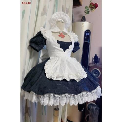 Game Azur Lane KMS Graf Zeppelin Cosplay Costume Lovely Maid Outfit Activity Party Role Play Clothing High Quality Custom-Make