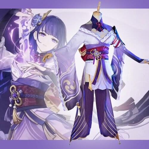Game Genshin Impact Cosplay Costumes Raiden Shogun Plane of Euthymia Cosplay Costume Uniforms Clothes Suits Dresses Kimonos