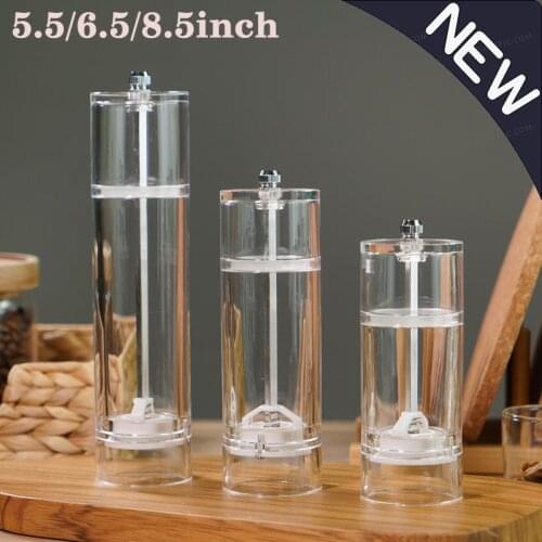 New 1PCS Fashion Stainless Steel Mill Glass Body Spice Salt And Portable Pepper Grinder Kitchen Accessories Cooking Tool