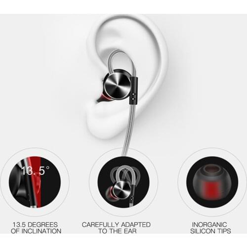 QKZ DM10 Earphone 3.5mm Phone Laptop Gaming Earphone Earbuds Magnetic Universal 12mm Metal In-ear Headset