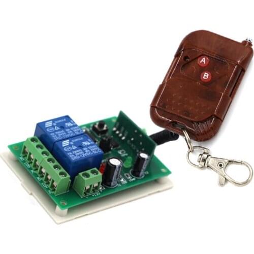 New Smart RF Electric Gateway Remote Control Home Automation DC24V 2CH Wireless Remote Control Lighting Switches 315/433mhz