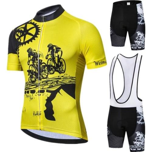 Weimostar Pro Team Bicycle Cycling Clothing Men Summer Short Sleeve Cycling Jersey Set Mountain Bike Clothing Roupa Ciclismo