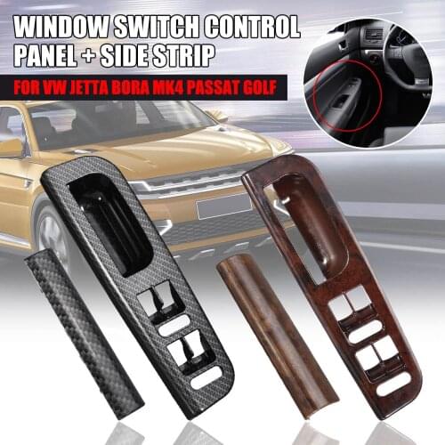 Carbon Wood Color Master Car Window Switch Control Panel Trim Bezel For Vw Passat Jetta Golf Mk4 1998 1999-2004 3B1867171E
