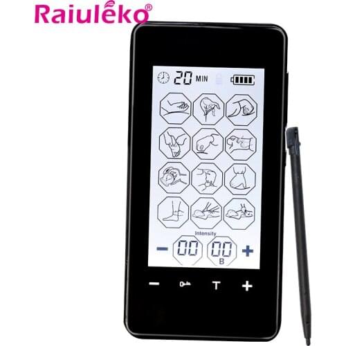 Rechargeable Body Massager 12 Modes Touch Screen Backlight Massage Instrument TENS Physiotherapy Pain Relieve Relieve Machine
