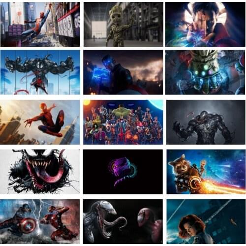 Marvel Avengers Superhero Print Artist Home Decoration Canvas Painting Prints SpiderMan Batman Captain America Childrens Room