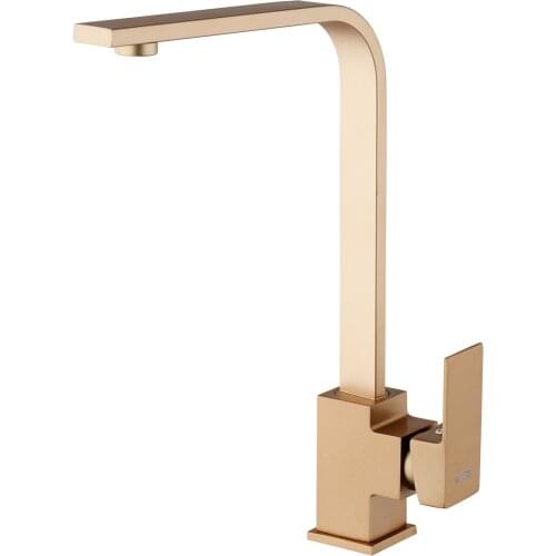 Deck Mounted Kitchen/ Bathroom Sink Vessel Faucet Matte Golden Finished Mixer Taps