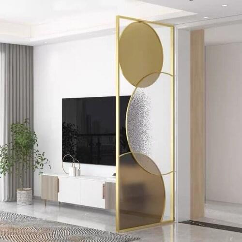 Light Luxury Stainless Steel Screen Customization, Metal ScreenPartition, Living Room Entrance Hall SUS 304