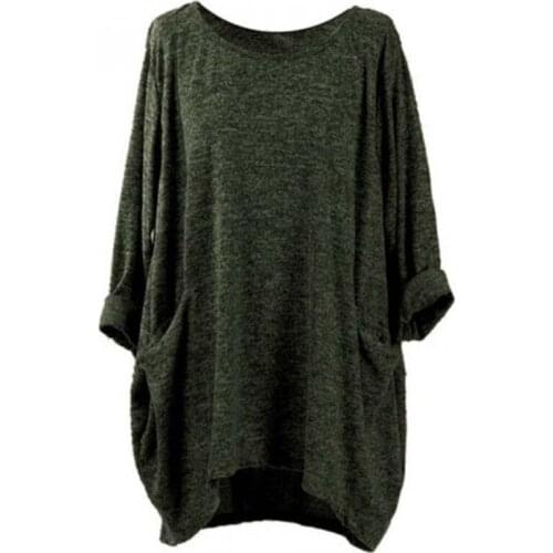 Loose ladies womens T Shirt Summer Short Sleeved Casual Fashion Solid Color Long Versatile Top