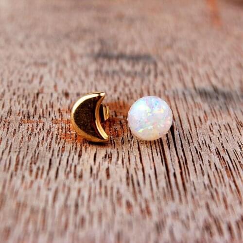 Modern Womens Earrings 2021 Korean Fashion Jewelry-Accessories Imitation Natural Stone Moon Sun Stars Ear Studs Jewelry Sets