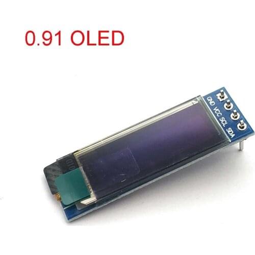 0.91 Inch 128x32 IIC I2C White / Blue OLED LCD Display DIY Module SSD1306 Driver IC DC 3.3V 5V For Arduino
