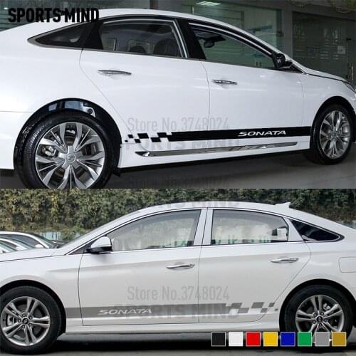 1 Pair Customization Car Styling Automobiles Car Sticker Decal For Hyundai Sonata NF Accessories