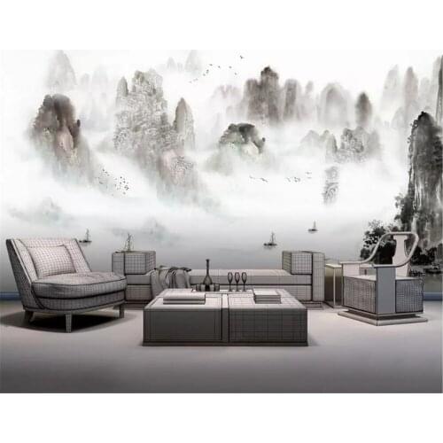 Beibehang Custom 3D Wallpaper Ink Artistic Landscape Mural Life Bedroom Hallway Children Room Photo 3d wallpaper papel pintado