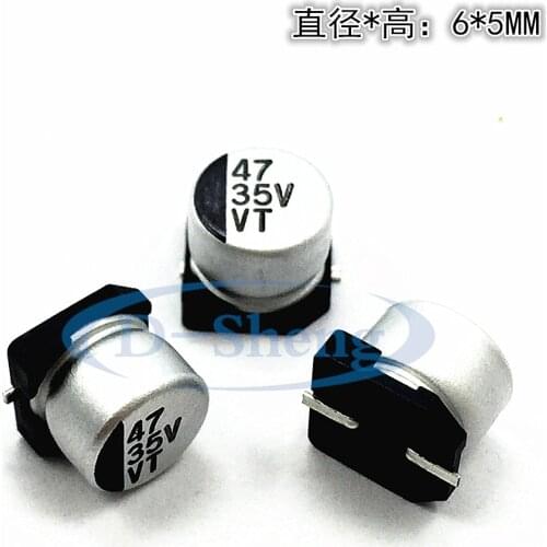 50pcs/47UF 35V 6.3*5.4 35V47UF 6*5MM